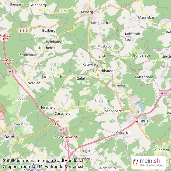 Gefell Kleines Dorf Karte