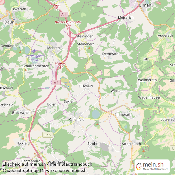 Ellscheid Landkreis Daun Landkarte © Openstreetmap Contributors Ellscheid Kleines Dorf Karte