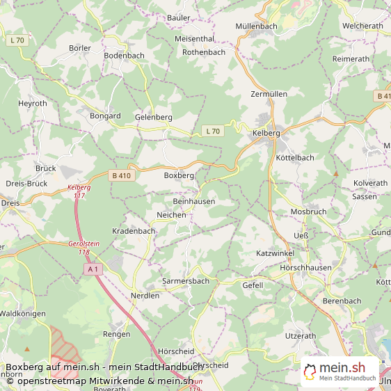 Boxberg Landkreis Daun Landkarte © Openstreetmap Contributors Boxberg Kleines Dorf Karte
