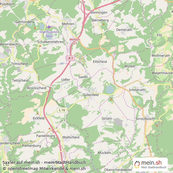 Saxler Kleines Dorf Karte