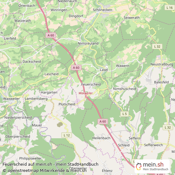 Feuerscheid Landkreis Bitburg-Prüm Landkarte © Openstreetmap Contributors Feuerscheid Kleines Dorf Karte