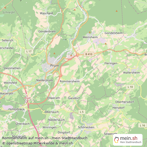 Rommersheim Landkreis Bitburg-Prüm Landkarte © Openstreetmap Contributors Rommersheim Dorf Karte