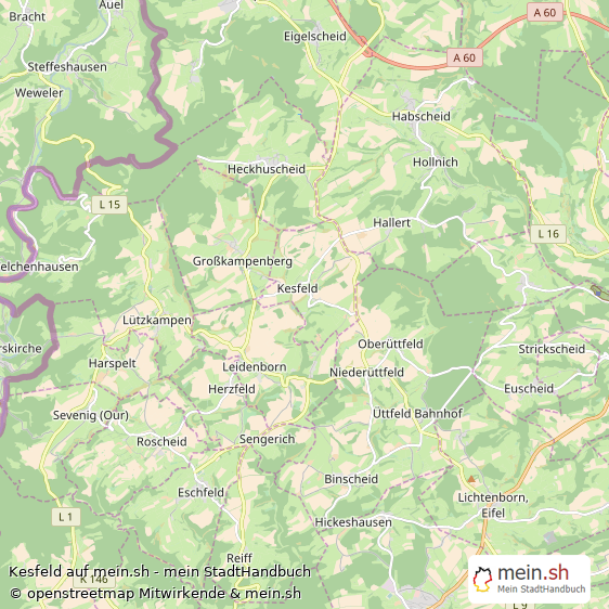 Kesfeld Landkreis Bitburg-Prüm Landkarte © Openstreetmap Contributors Kesfeld Kleines Dorf Karte