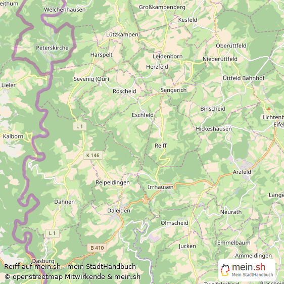 Reiff Kleines Dorf Karte