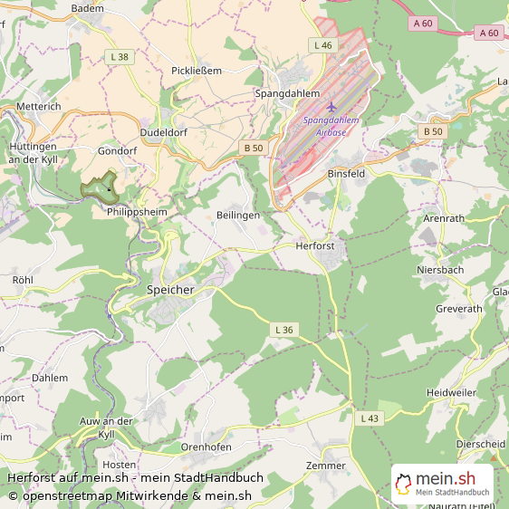 Herforst Groes Dorf Karte