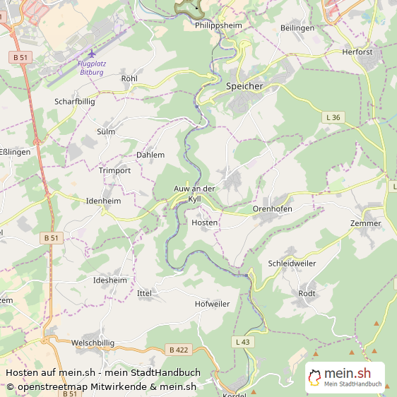 Hosten Kleines Dorf Karte