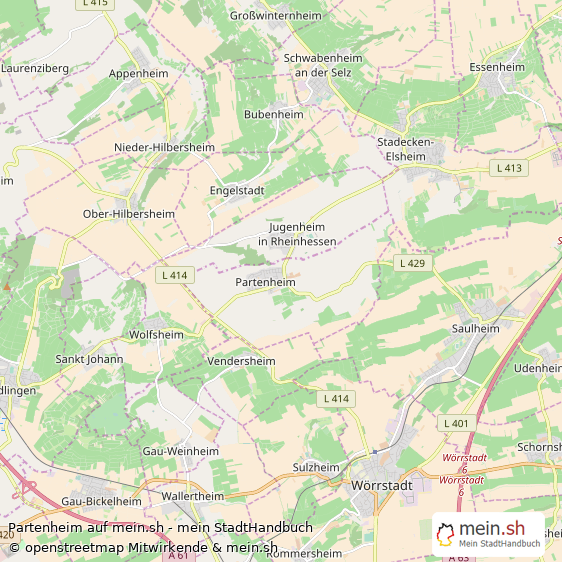 Partenheim Groes Dorf Karte