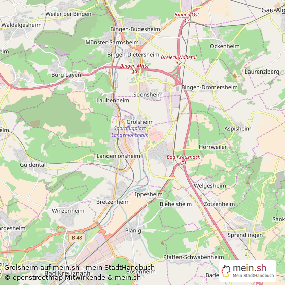 Grolsheim Groes Dorf Karte