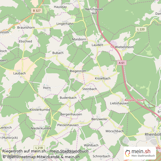Riegenroth Kleines Dorf Karte