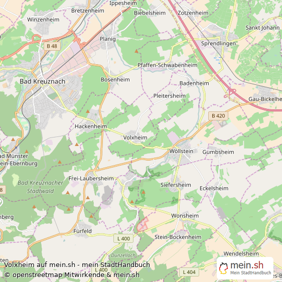 Volxheim Groes Dorf Karte