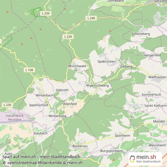 Spall Landkreis Bad Kreuznach Landkarte © Openstreetmap Contributors Spall Kleines Dorf Karte