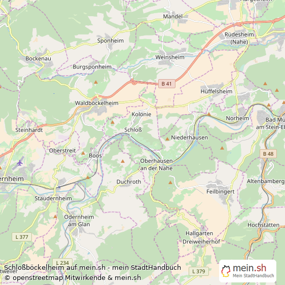 Schloßböckelheim Landkreis Bad Kreuznach Landkarte © Openstreetmap Contributors Schloßböckelheim Kleines Dorf Karte