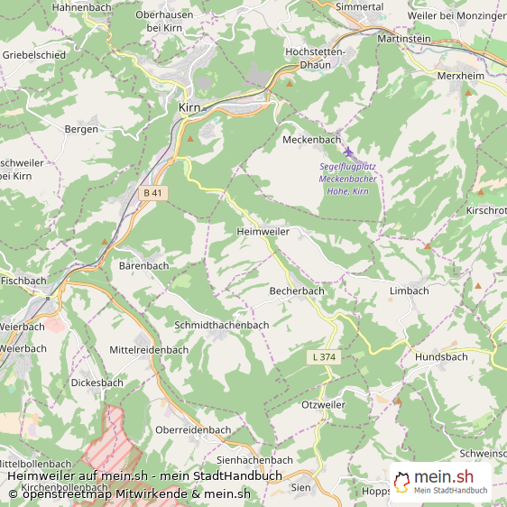 Heimweiler Kleines Dorf Karte