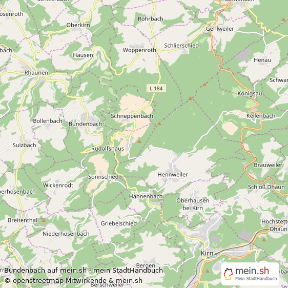 Bundenbach Dorf Karte