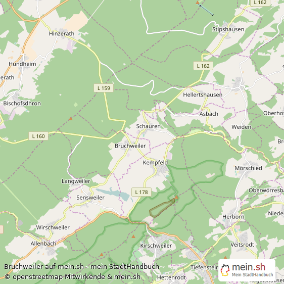 Bruchweiler Dorf Karte