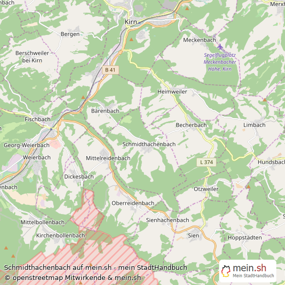 Schmidthachenbach Kleines Dorf Karte