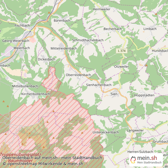 Oberreidenbach Dorf Karte