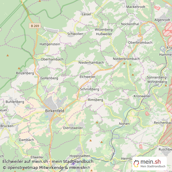 Elchweiler Kleines Dorf Karte