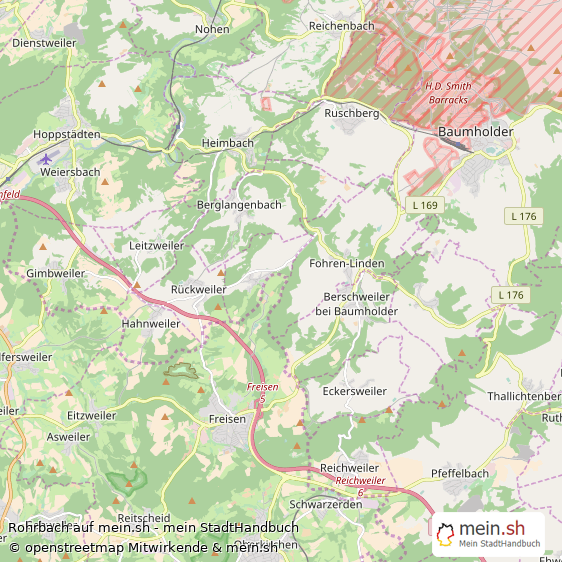 Rohrbach Kleines Dorf Karte