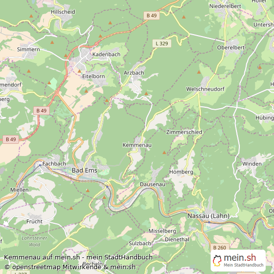 Kemmenau Rhein-Lahn-Kreis Landkarte © Openstreetmap Contributors Kemmenau Kleines Dorf Karte