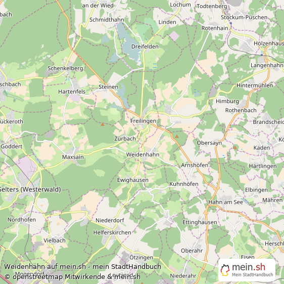 Weidenhahn Westerwaldkreis Landkarte © Openstreetmap Contributors Weidenhahn Dorf Karte