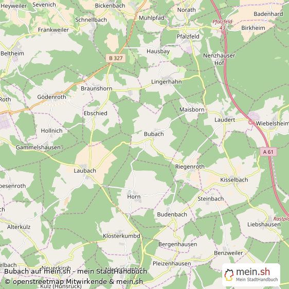 Bubach Rhein-Hunsrück-Kreis Landkarte © Openstreetmap Contributors Bubach Kleines Dorf Karte