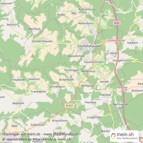 Thörlingen Rhein-Hunsrück-Kreis Landkarte © Openstreetmap Contributors Thörlingen Kleines Dorf Karte