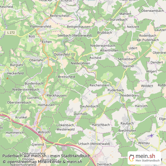 Puderbach Landstadt Karte