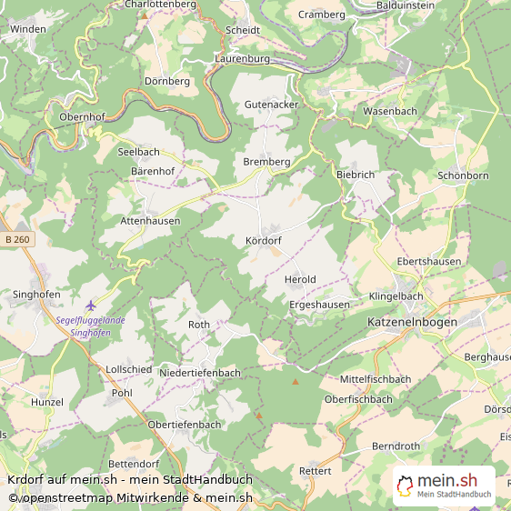 Krdorf Dorf Karte
