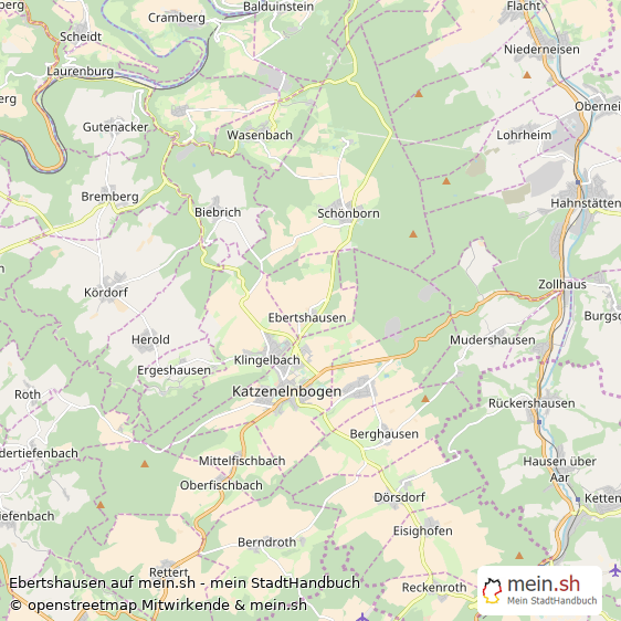 Ebertshausen Rhein-Lahn-Kreis Landkarte © Openstreetmap Contributors Ebertshausen Kleines Dorf Karte