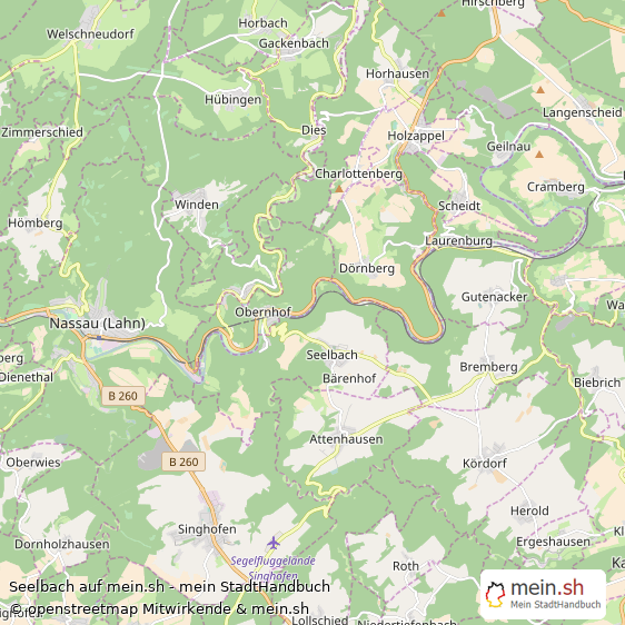 Seelbach Rhein-Lahn-Kreis Landkarte © Openstreetmap Contributors Seelbach Kleines Dorf Karte