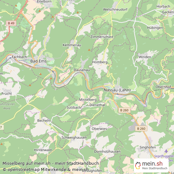 Misselberg Rhein-Lahn-Kreis Landkarte © Openstreetmap Contributors Misselberg Kleines Dorf Karte