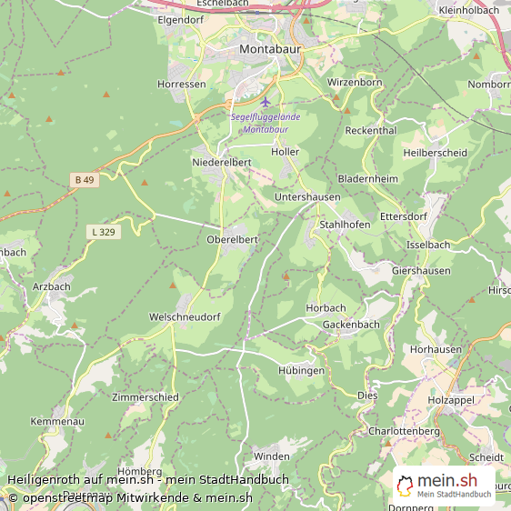 Heiligenroth Groes Dorf Karte