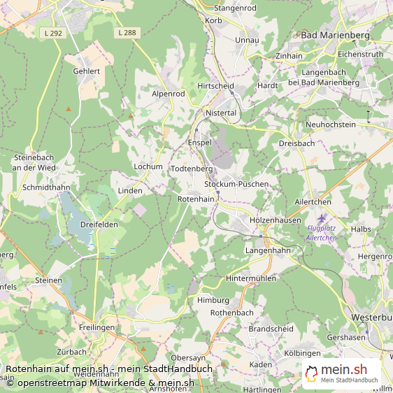 Rotenhain Dorf Karte