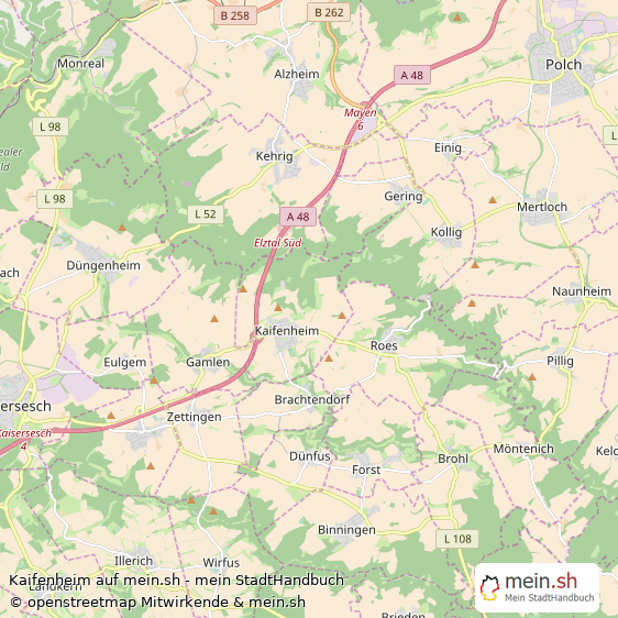 Kaifenheim Dorf Karte