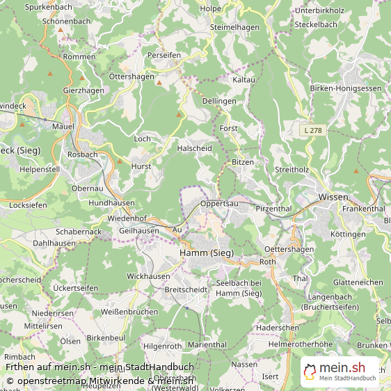 Frthen Groes Dorf Karte
