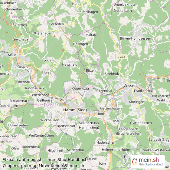 Etzbach Landkreis Altenkirchen-Westerwald Landkarte © Openstreetmap Contributors Etzbach Großes Dorf Karte