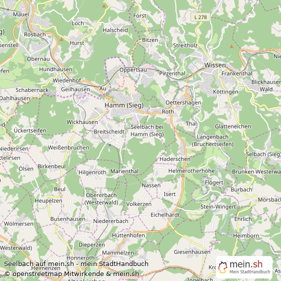 Seelbach Kleines Dorf Karte