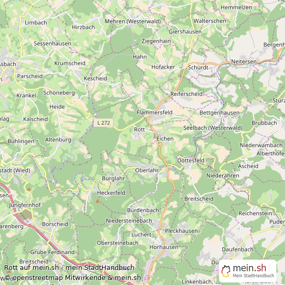 Rott Landkreis Altenkirchen-Westerwald Landkarte © Openstreetmap Contributors Rott Kleines Dorf Karte