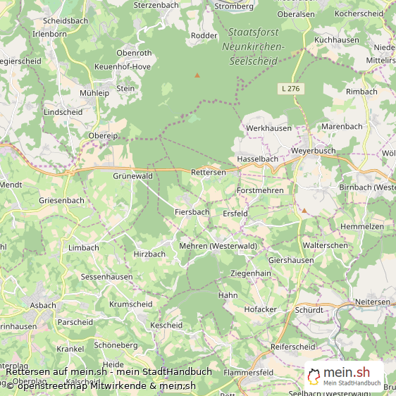 Rettersen Kleines Dorf Karte