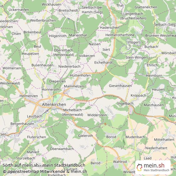 Sörth Landkreis Altenkirchen-Westerwald Landkarte © Openstreetmap Contributors Sörth Kleines Dorf Karte
