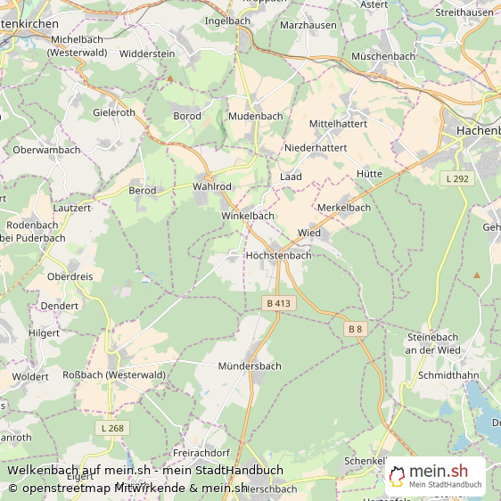 Welkenbach Kleines Dorf Karte