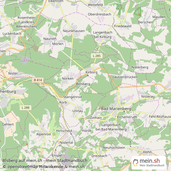 Blsberg Kleines Dorf Karte