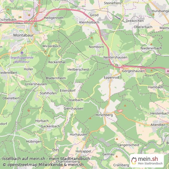 Isselbach Rhein-Lahn-Kreis Landkarte © Openstreetmap Contributors Isselbach Kleines Dorf Karte