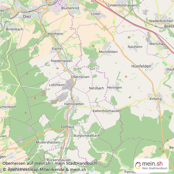 Oberneisen Rhein-Lahn-Kreis Landkarte © Openstreetmap Contributors Oberneisen Dorf Karte
