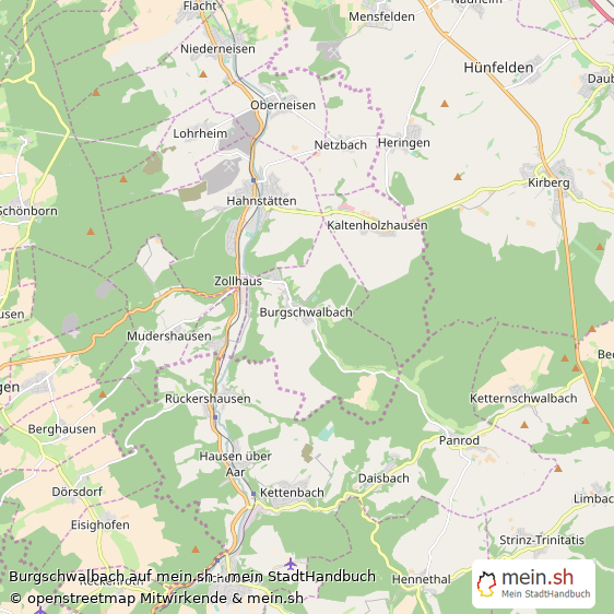 Burgschwalbach Rhein-Lahn-Kreis Landkarte © Openstreetmap Contributors Burgschwalbach Großes Dorf Karte