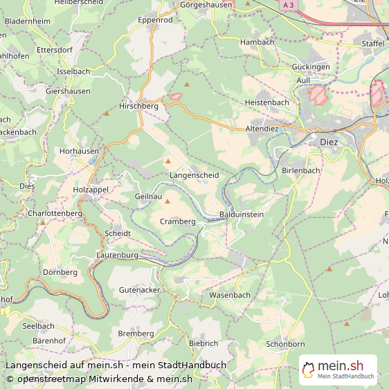 Langenscheid Rhein-Lahn-Kreis Landkarte © Openstreetmap Contributors Langenscheid Dorf Karte
