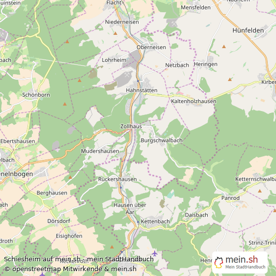 Schiesheim Rhein-Lahn-Kreis Landkarte © Openstreetmap Contributors Schiesheim Kleines Dorf Karte