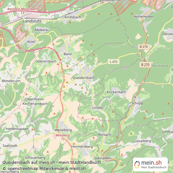 Queidersbach Landstadt Karte