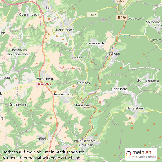 Horbach Kleines Dorf Karte